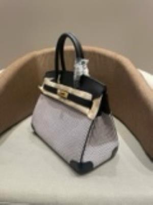 wholesale quality hermes birkin 25 swift pink black toile quadrille ghw